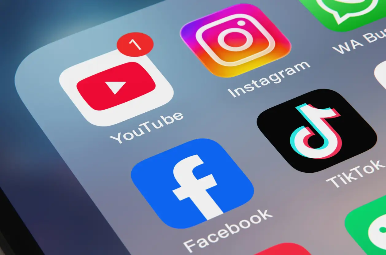 social media apps on a phone