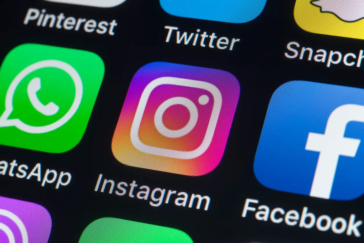 Instagram app logo on screen
