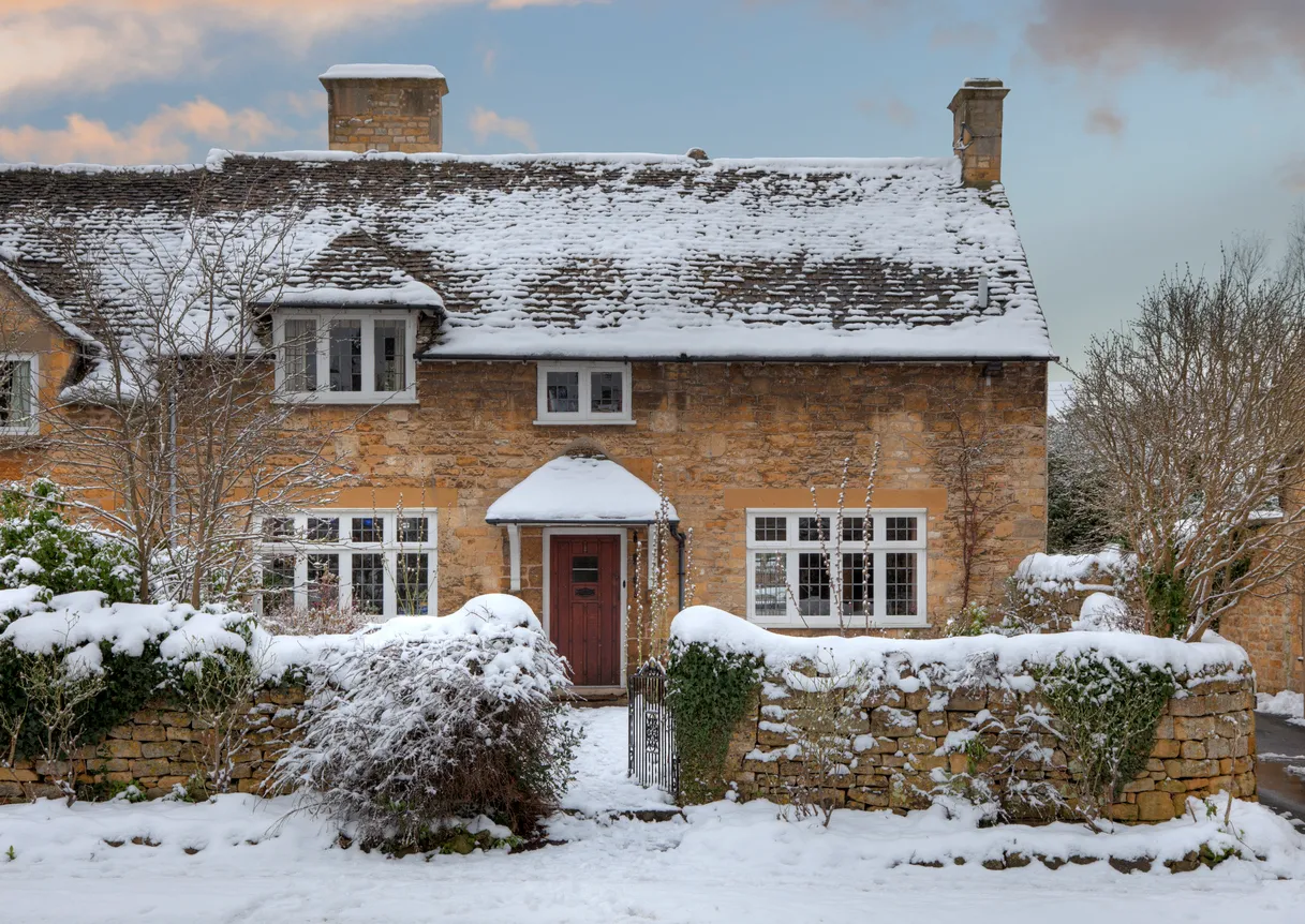 Holiday cottage in winter