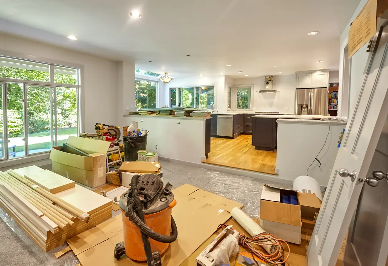 a kitchen renovation in process