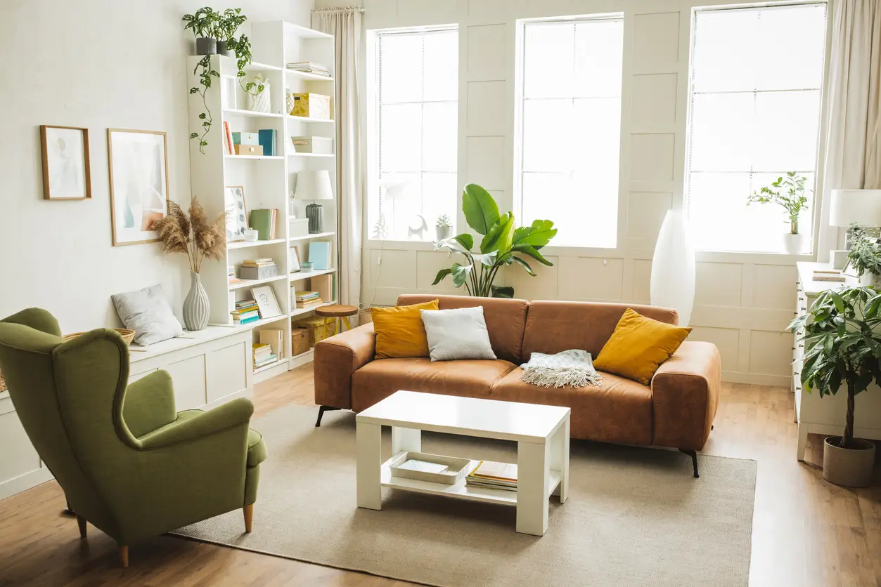 nicely furnished living room